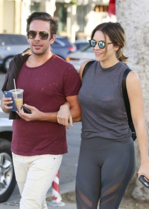 Katharine McPhee with male friend shopping in LA